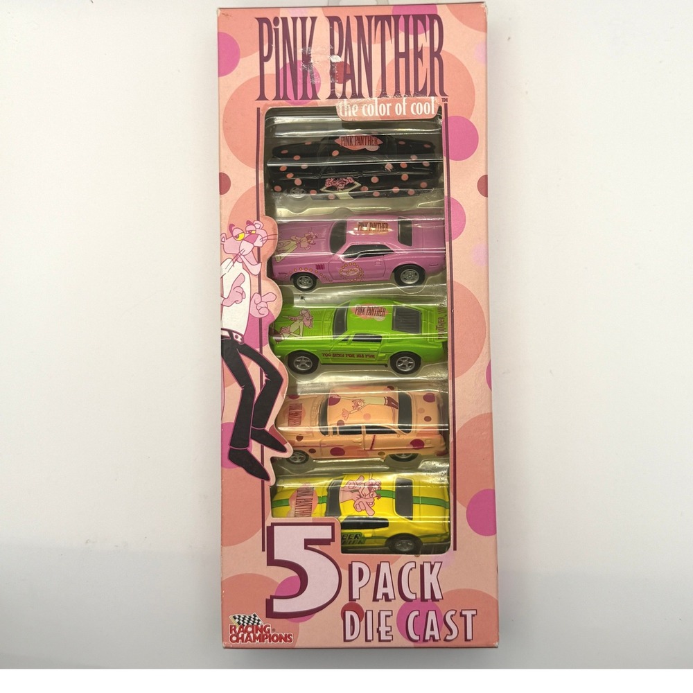 Racing Champions Pink Panther Die Cast 5 Pack NIB Color of Cool 2000 Muscle Cars